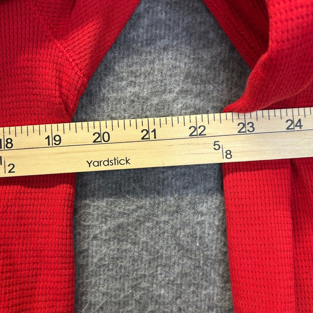 Polo Ralph Lauren Mens Red Waffle Knit Thermal Long Sleeve Sleep Shirt Size L - Picture 8 of 10